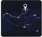 Live route tracking map